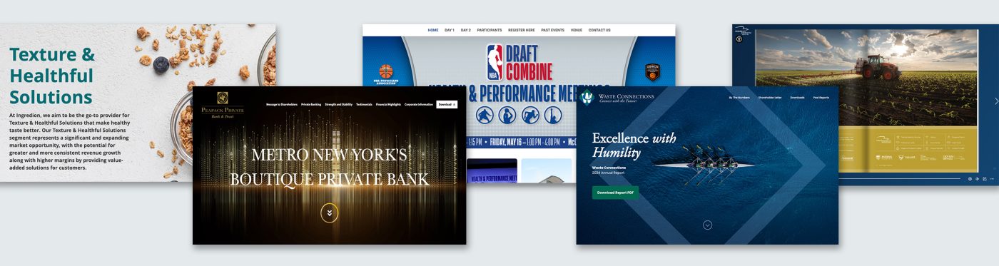 The image shows samples of award winning work.
